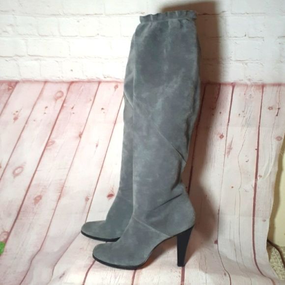 Michael Kors Gray Suede Slouchy Boots Sz. 10M - Picture 1 of 9